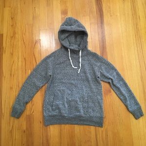 cowl neck gray hoodie
